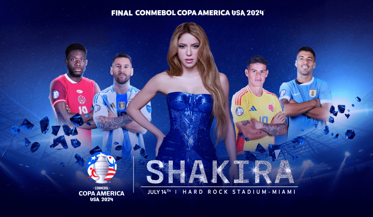 world famous pop star Shakira will perform at the end of the Copa America